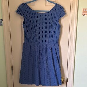 Xhilaration Blue Eyelet Mini Dress
